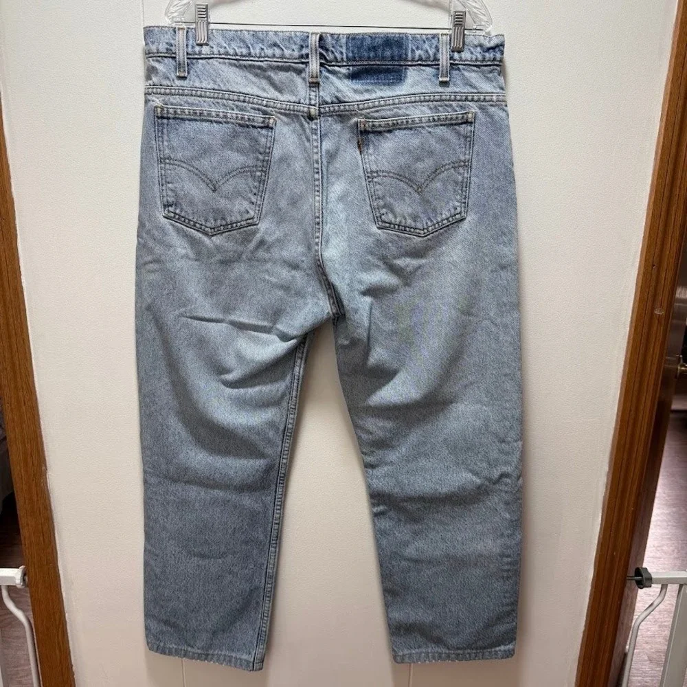Vintage Levis 505 Orange Tab Jeans Light Wash Size‎ 38x30 Fits like 34x29